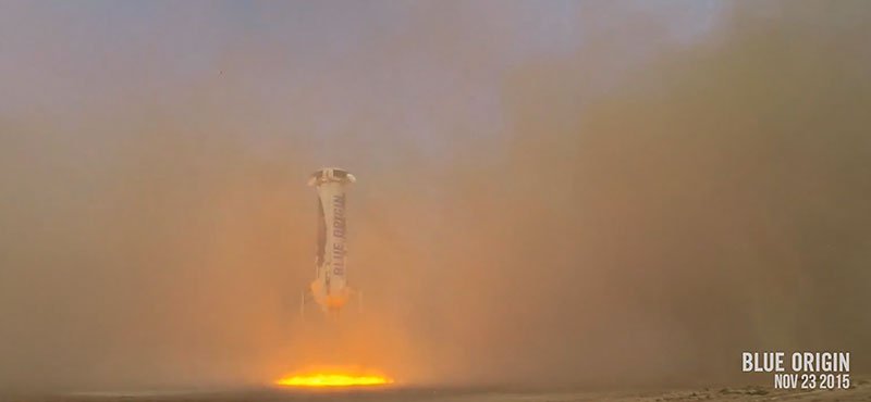 blue origin rocket landing