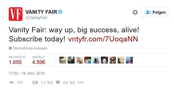 Vanity Fair Donald Trump Grill Tweet