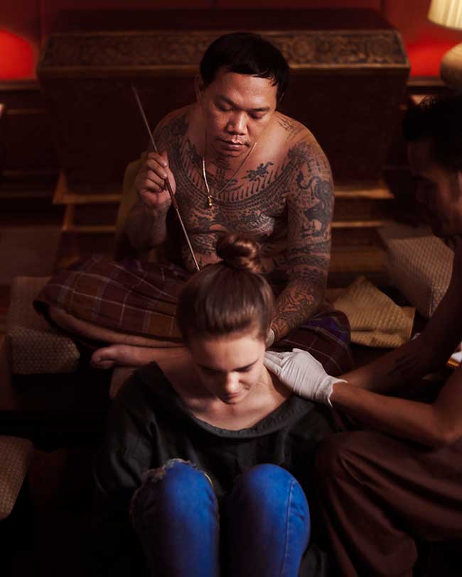 Anantara Siam Bangkok Hotel Private sacred tattoo session female